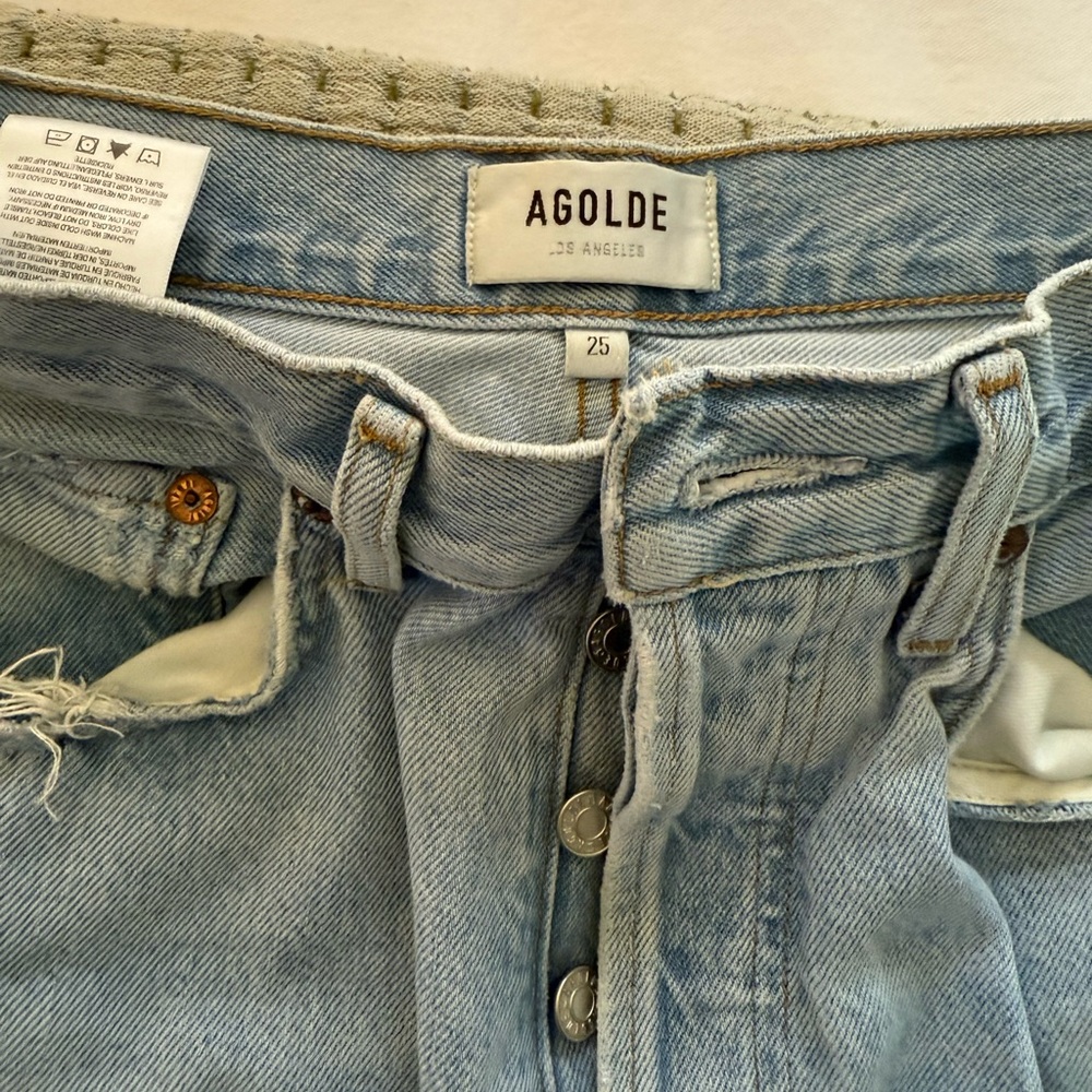 Agolde High Rise Light Blue Jeans